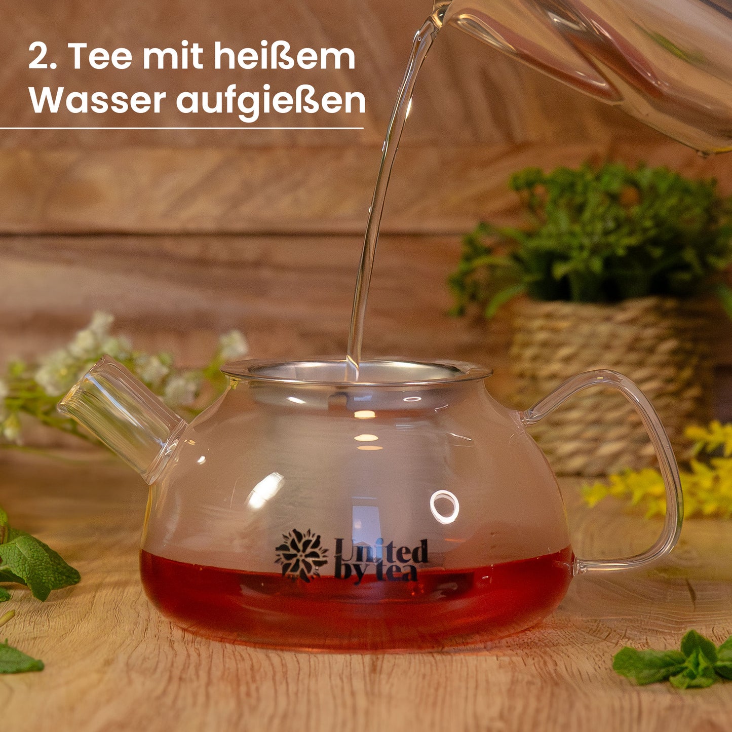 Teekanne aus Borosil-Glas (Gastro)