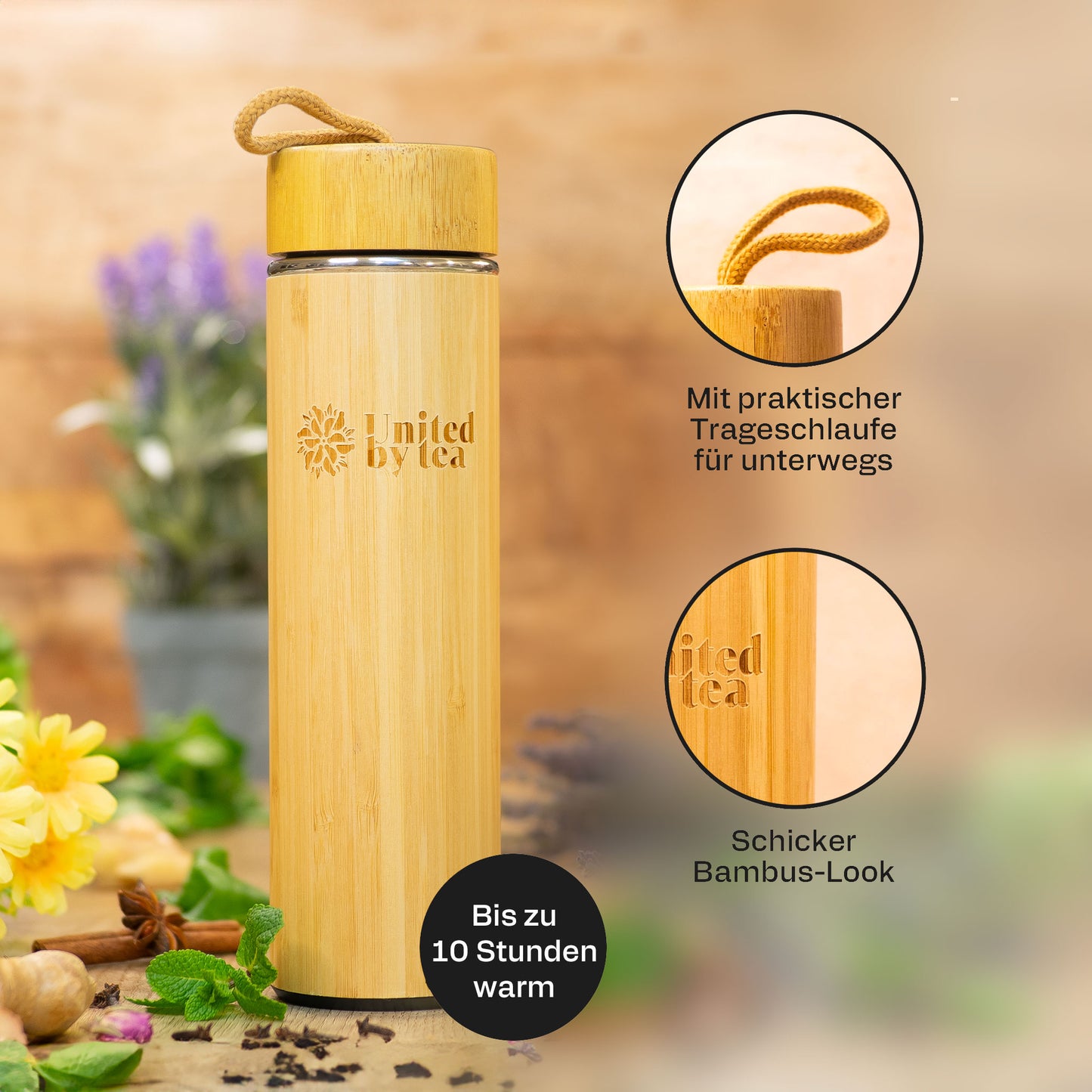 Thermosflasche mit Sieb (500ml) - Heart Warmer (Gastro)