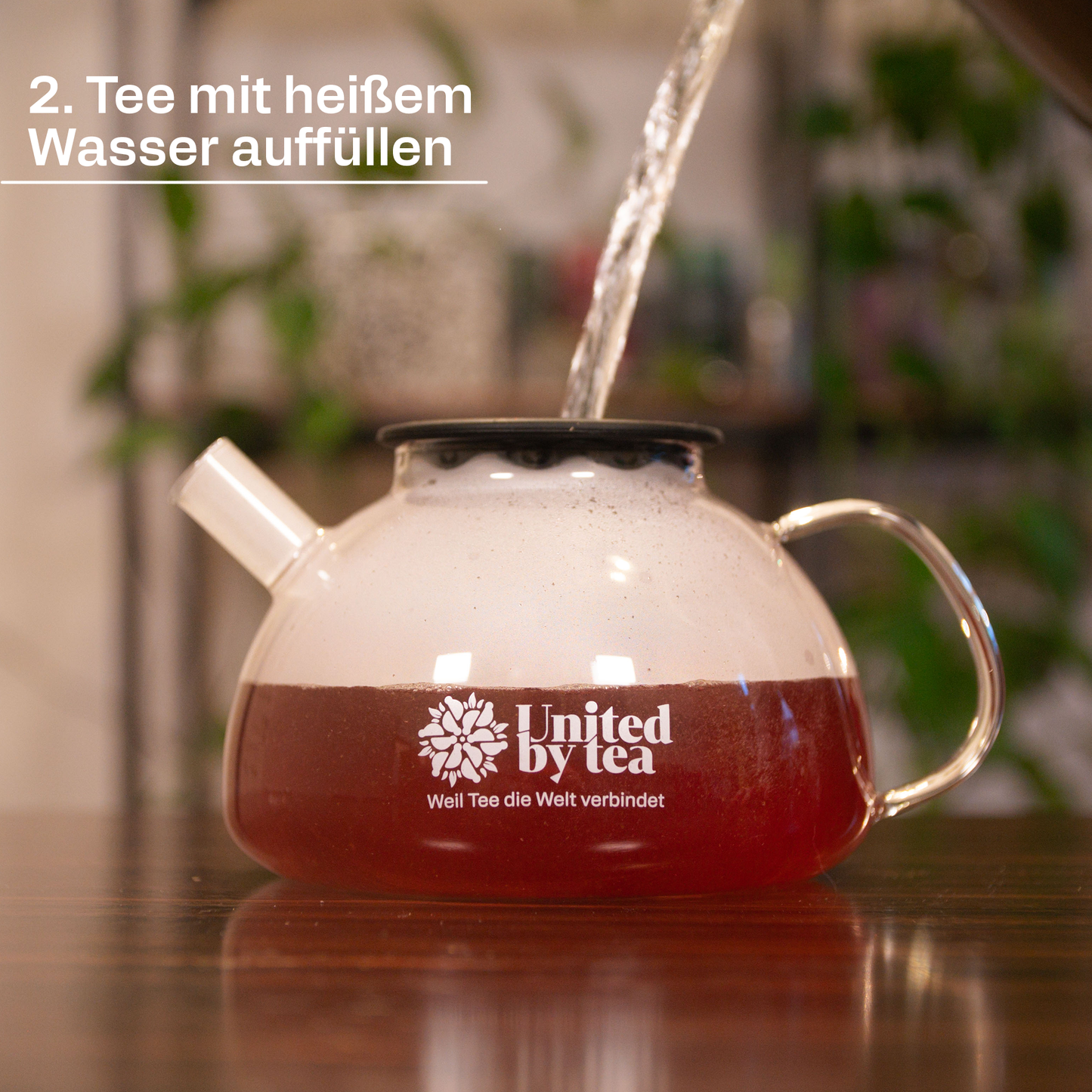 XL-Teekanne aus Borosilglas