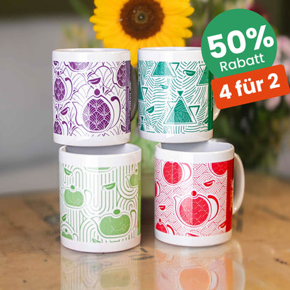 Designer-Tasse: 4 für 2
