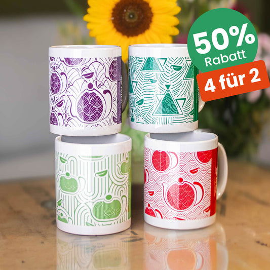 Designer-Tasse: 4 für 2