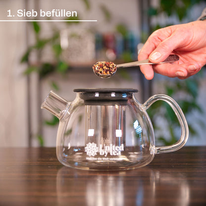 Teekanne aus Borosil-Glas