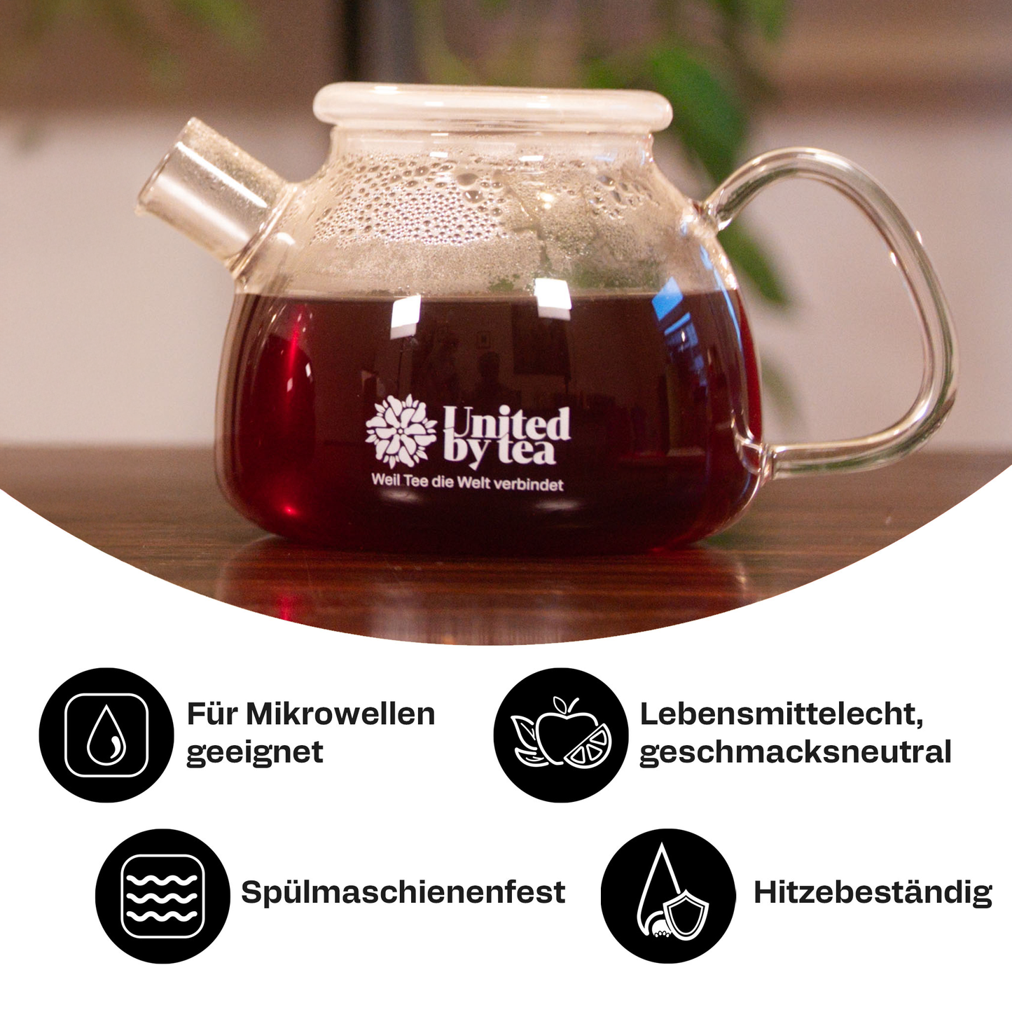 Teekanne aus Borosil-Glas