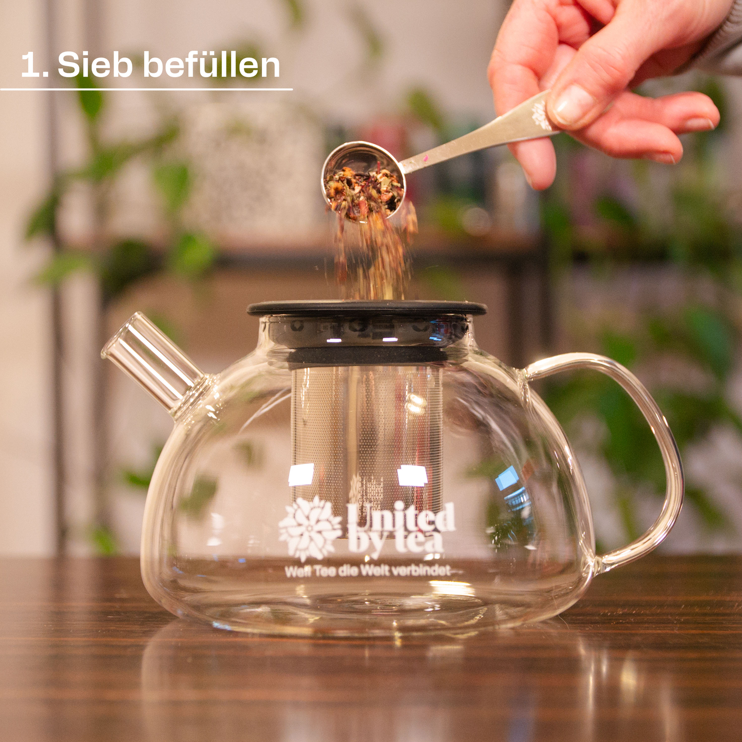 XL-Teekanne aus Borosilglas