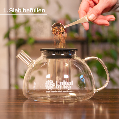 XL-Teekanne aus Borosilglas