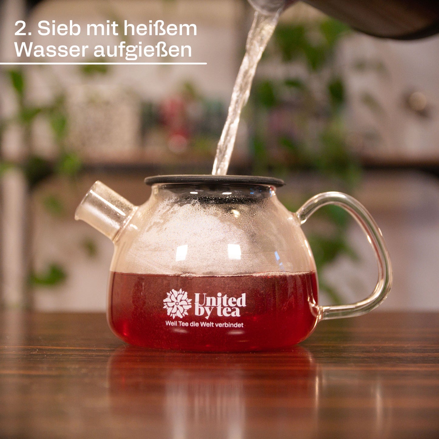 Teekanne aus Borosil-Glas