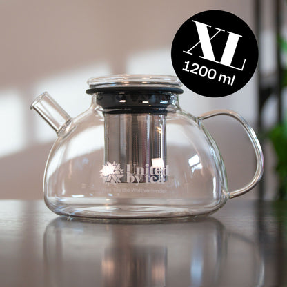 XL-Teekanne aus Borosilglas