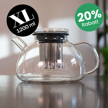 XL-Teekanne aus Borosilglas