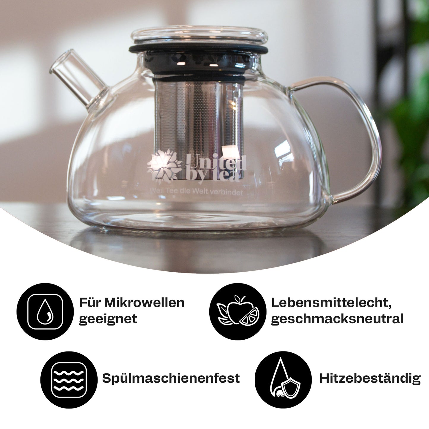 XL-Teekanne aus Borosilglas