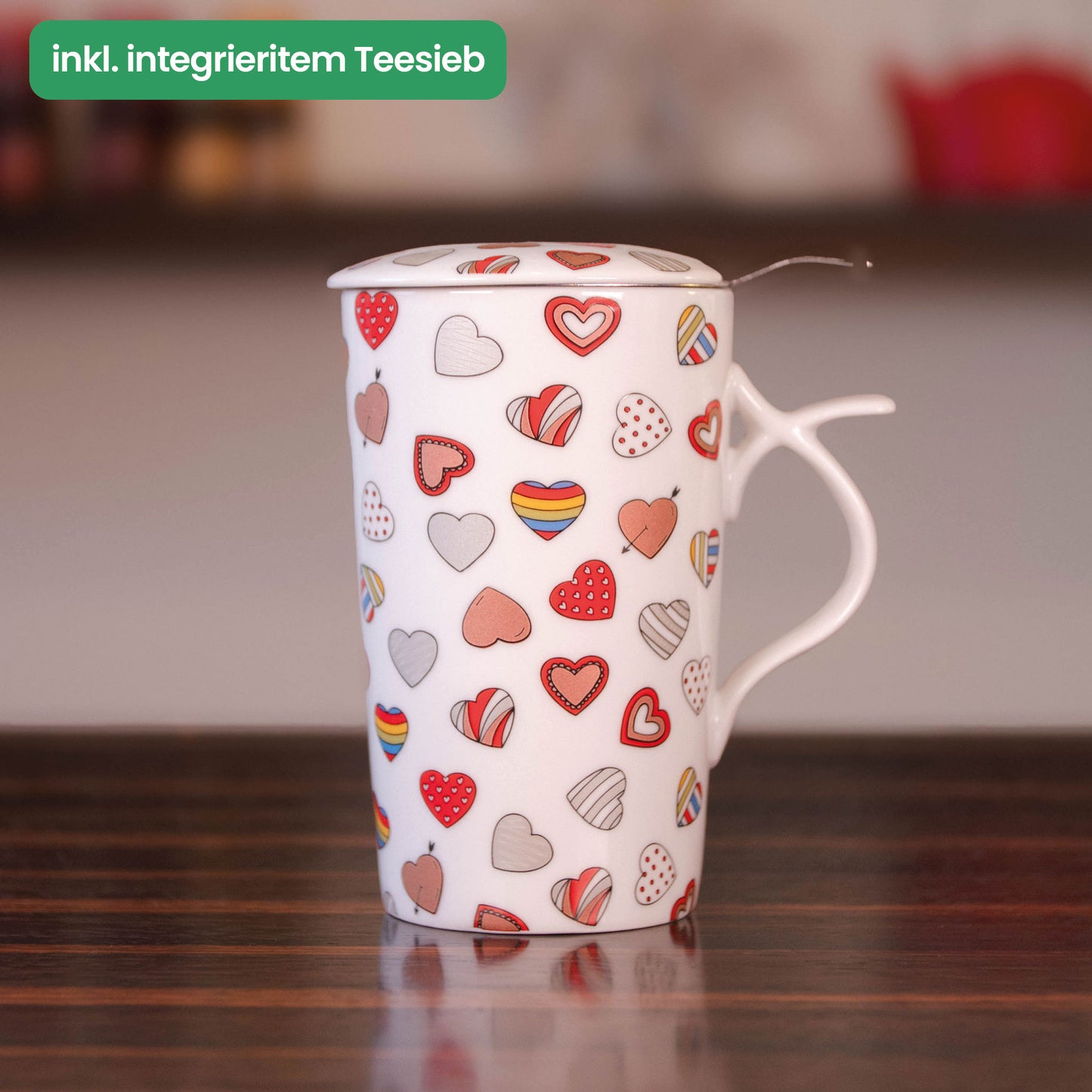 Teamug mit integriertem Sieb