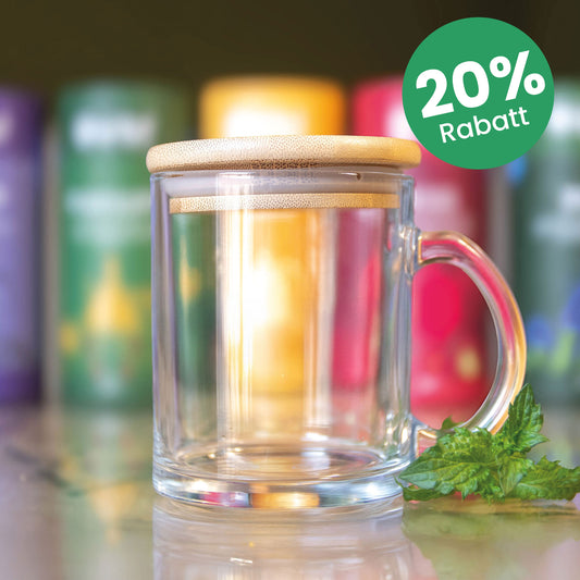 Teeglas aus recyceltem Glas